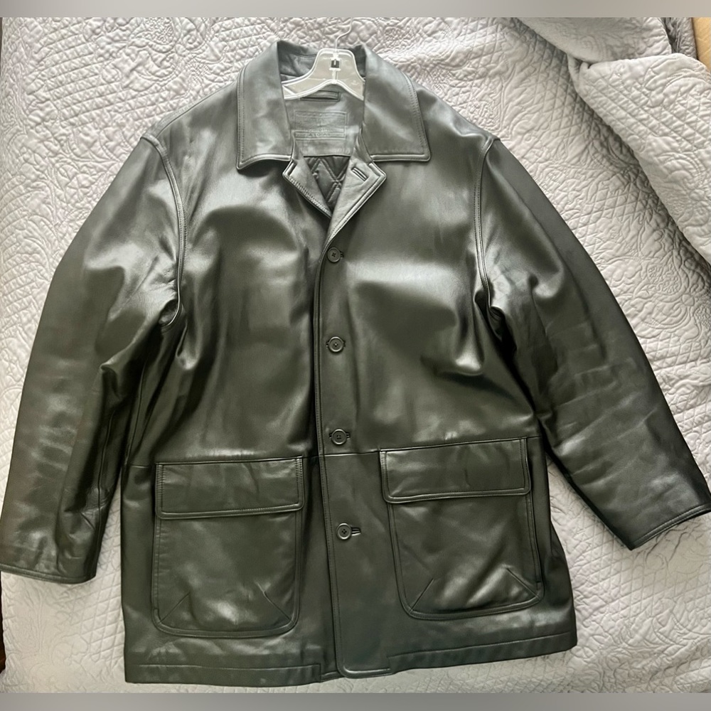 Roundtree & Yorke Mens Black Lambskin Jacket size XL